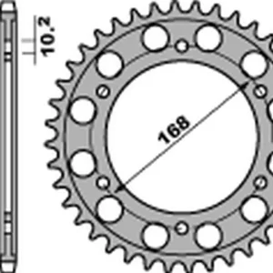 PBR zadní řetězové kolo 4613 47 C45 BMW F 650GS '09-'11, F 800GS/R '09-'20, F 700GS '13-'18 (JTR3.47) (ŘETĚZ 525) (MADE IN ITALY) Sezónní Sleva
